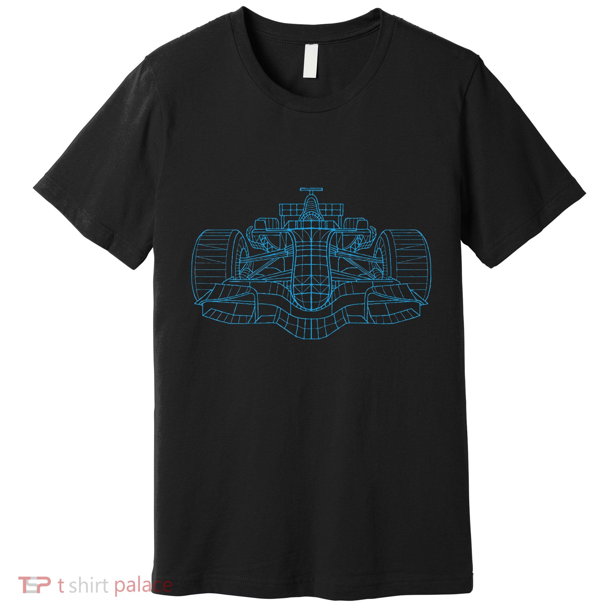 Formula Racing Car Drawing Racing Fan Mechanic Engineer Premium T-Shirt
