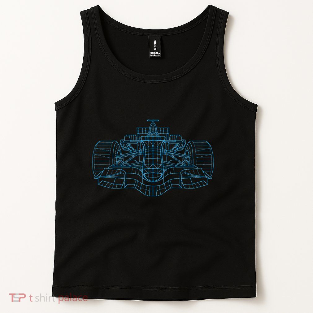 Formula Racing Car Drawing Racing Fan Mechanic Engineer Tank Top