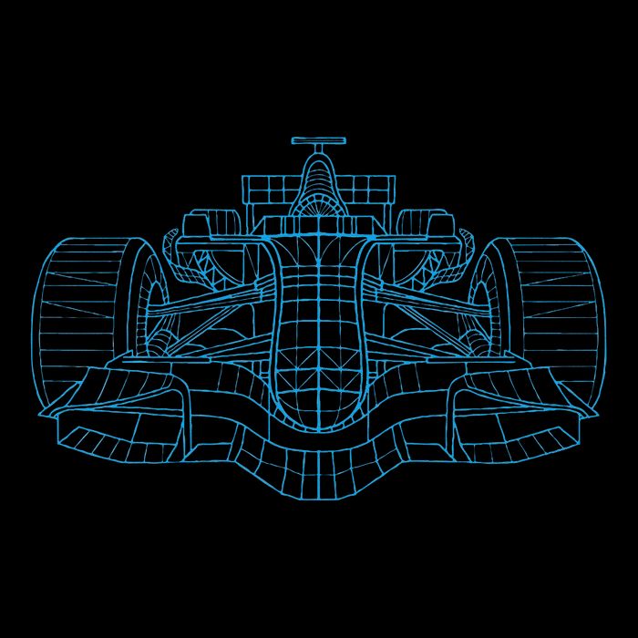 Formula Racing Car Drawing Racing Fan Mechanic Engineer Cropped Pullover Crew