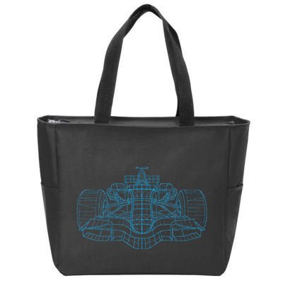 Formula Racing Car Drawing Racing Fan Mechanic Engineer Zip Tote Bag