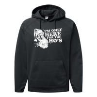 Funny Retro Christmas Santa IM Only Here For The HoS Performance Fleece Hoodie