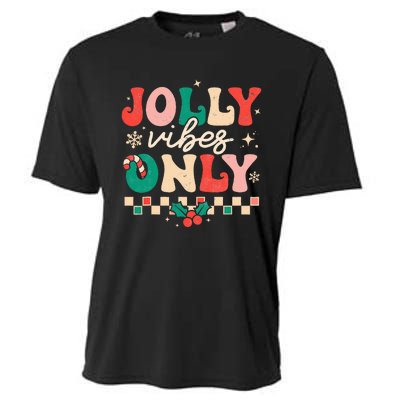 Festive Retro Christmas Joyful Holiday Vibes Cooling Performance Crew T-Shirt