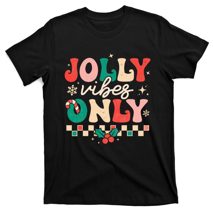 Festive Retro Christmas Joyful Holiday Vibes T-Shirt