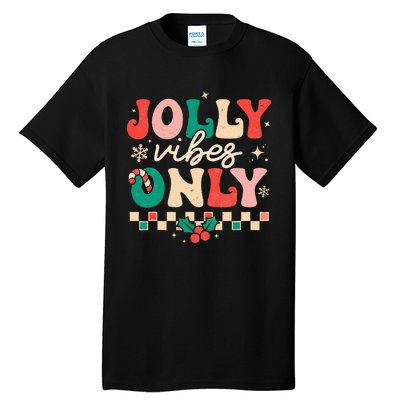 Festive Retro Christmas Joyful Holiday Vibes Tall T-Shirt