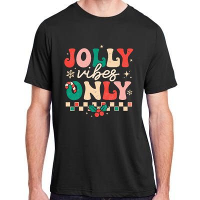 Festive Retro Christmas Joyful Holiday Vibes Adult ChromaSoft Performance T-Shirt