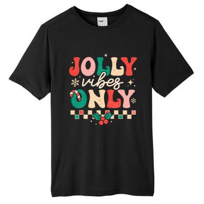 Festive Retro Christmas Joyful Holiday Vibes Tall Fusion ChromaSoft Performance T-Shirt