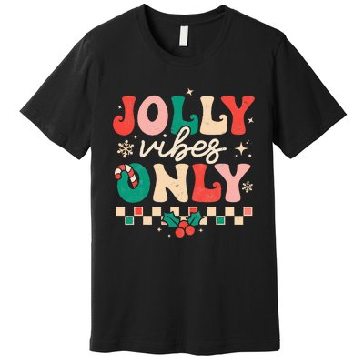 Festive Retro Christmas Joyful Holiday Vibes Premium T-Shirt