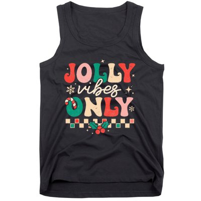 Festive Retro Christmas Joyful Holiday Vibes Tank Top