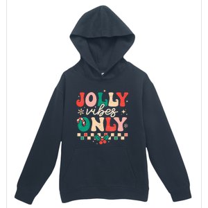 Festive Retro Christmas Joyful Holiday Vibes Urban Pullover Hoodie