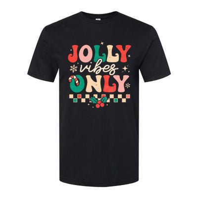 Festive Retro Christmas Joyful Holiday Vibes Softstyle CVC T-Shirt