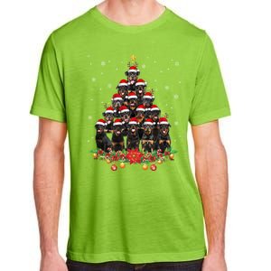 Funny Rottweiler Christmas Tree Great Gift Ornat Decor Xmas Cool Gift Adult ChromaSoft Performance T-Shirt