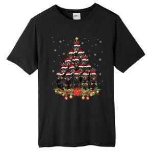 Funny Rottweiler Christmas Tree Great Gift Ornat Decor Xmas Cool Gift Tall Fusion ChromaSoft Performance T-Shirt