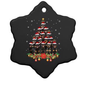 Funny Rottweiler Christmas Tree Great Gift Ornat Decor Xmas Cool Gift Ceramic Star Ornament