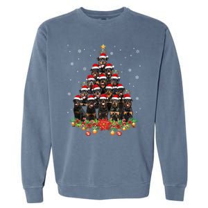 Funny Rottweiler Christmas Tree Great Gift Ornat Decor Xmas Cool Gift Garment-Dyed Sweatshirt