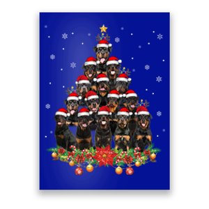 Funny Rottweiler Christmas Tree Great Gift Ornat Decor Xmas Cool Gift Poster