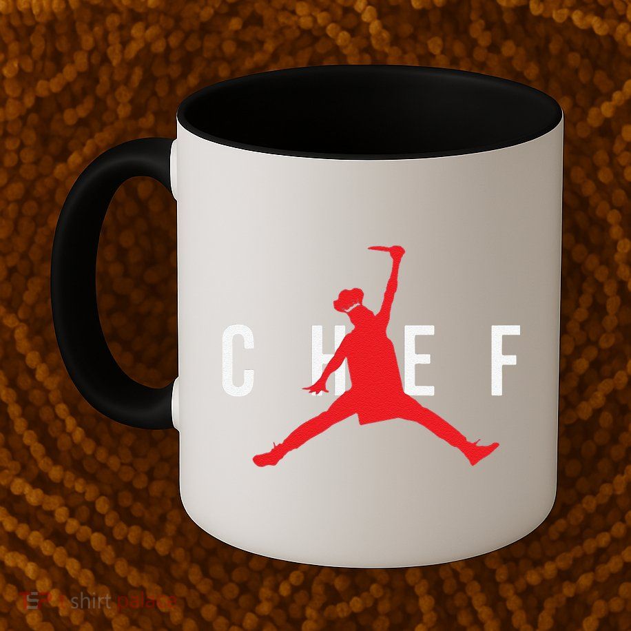 Funny Restaurant Chef Jumping Chef Knife Mug