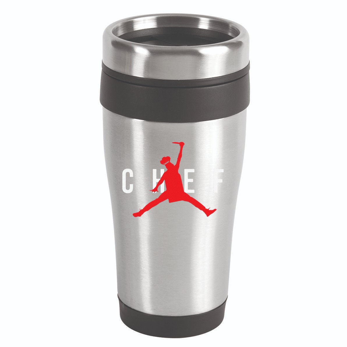 Funny Restaurant Chef Jumping Chef Knife 16oz Travel Tumbler