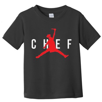 Funny Restaurant Chef Jumping Chef Knife Toddler T-Shirt