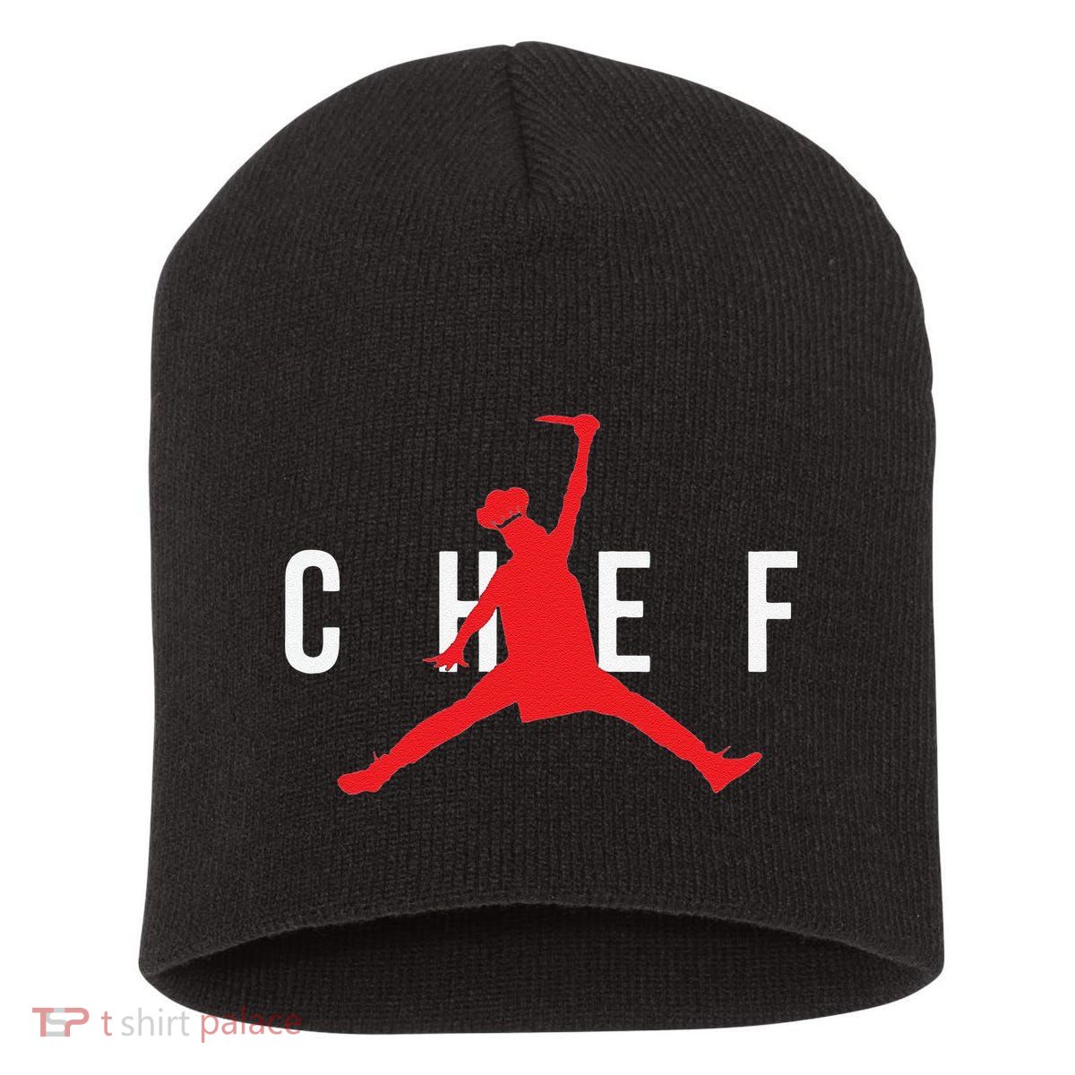 Funny Restaurant Chef Jumping Chef Knife Short Acrylic Beanie