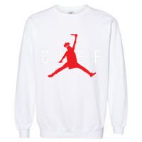 Funny Restaurant Chef Jumping Chef Knife Garment-Dyed Sweatshirt