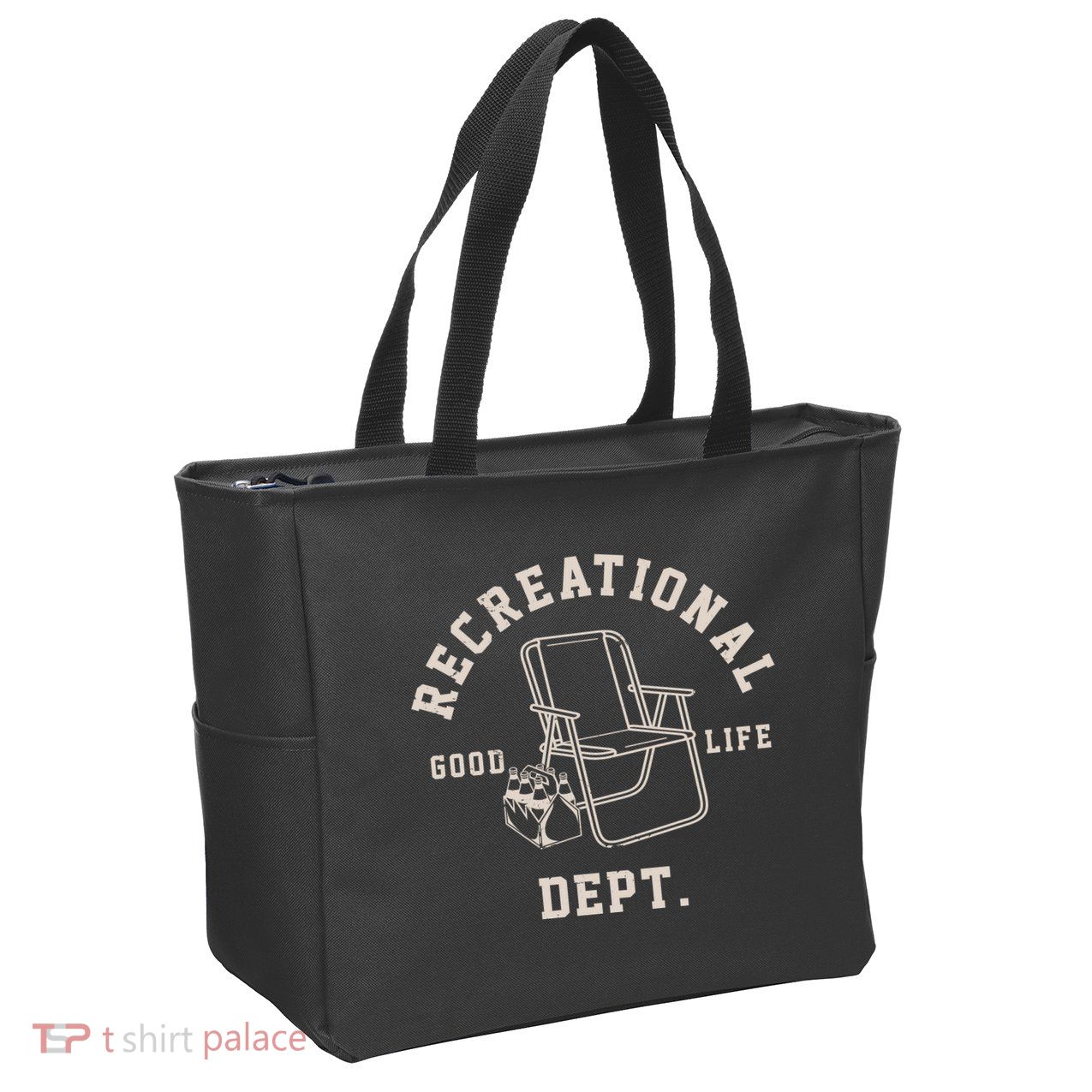 Funny Recreational Department Good Life Zip Tote Bag