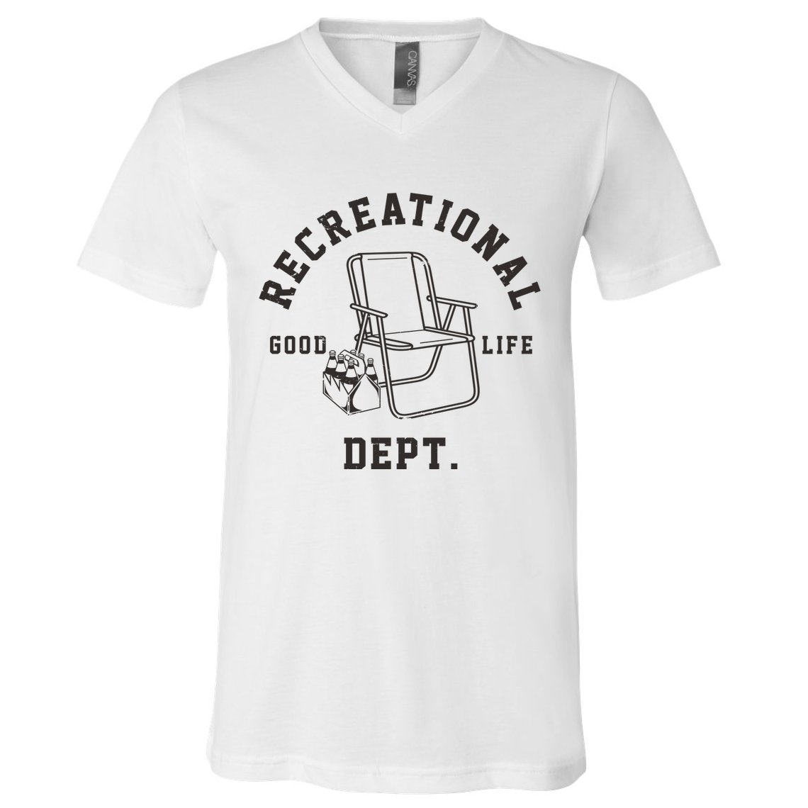 Funny Recreational Department Good Life V-Neck T-Shirt