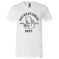 Funny Recreational Department Good Life V-Neck T-Shirt