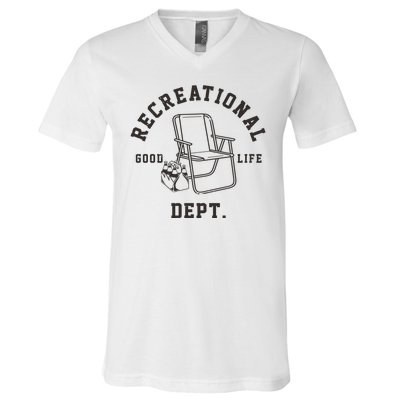 Funny Recreational Department Good Life V-Neck T-Shirt