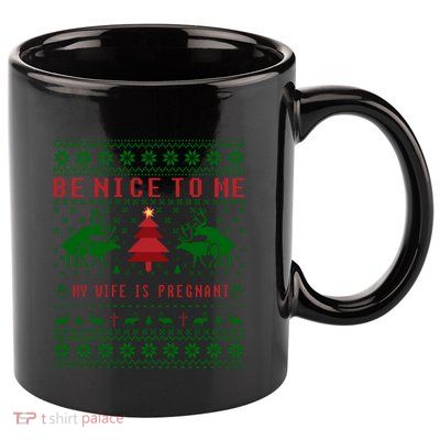 Funny Reindeer Daddy Ugly Christmas Pregnancy Gift 11oz C Handle Ceramic Mug