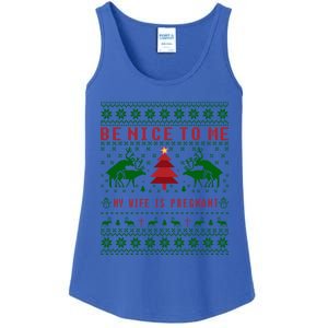 Funny Reindeer Daddy Ugly Christmas Pregnancy Gift Ladies Essential Tank