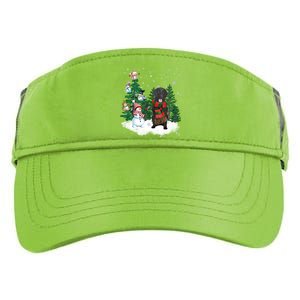 Flatcoated Retriever Dog Christmas Snow Xmas Tree Pajama Cool Gift Adult Drive Performance Visor