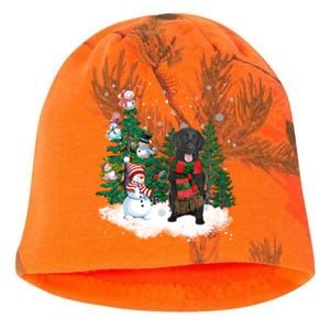 Flatcoated Retriever Dog Christmas Snow Xmas Tree Pajama Cool Gift Kati - Camo Knit Beanie