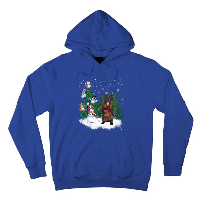 Flatcoated Retriever Dog Christmas Snow Xmas Tree Pajama Cool Gift Hoodie