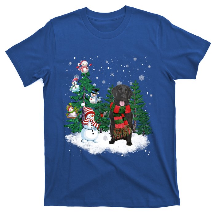 Flatcoated Retriever Dog Christmas Snow Xmas Tree Pajama Cool Gift T-Shirt