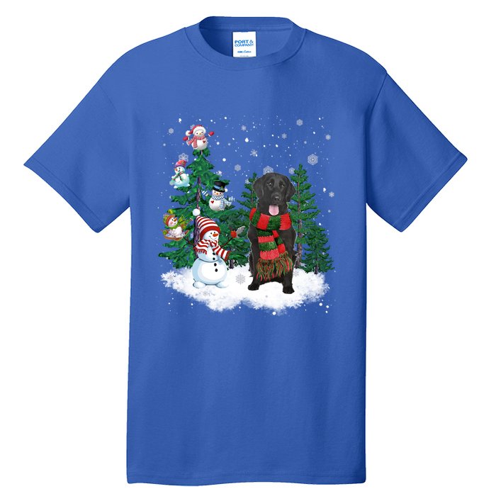 Flatcoated Retriever Dog Christmas Snow Xmas Tree Pajama Cool Gift Tall T-Shirt