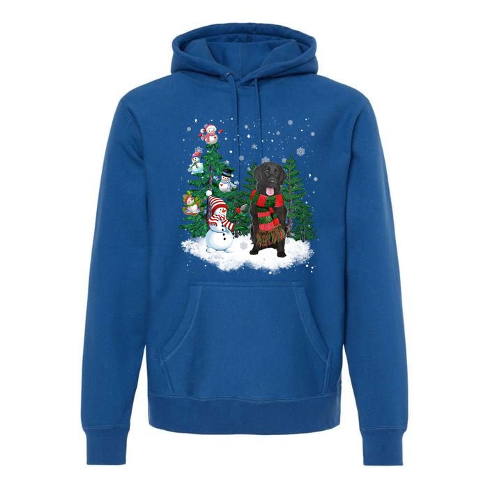 Flatcoated Retriever Dog Christmas Snow Xmas Tree Pajama Cool Gift Premium Hoodie