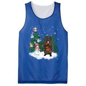 Flatcoated Retriever Dog Christmas Snow Xmas Tree Pajama Cool Gift Mesh Reversible Basketball Jersey Tank