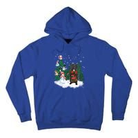 Flatcoated Retriever Dog Christmas Snow Xmas Tree Pajama Cool Gift Tall Hoodie