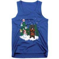 Flatcoated Retriever Dog Christmas Snow Xmas Tree Pajama Cool Gift Tank Top