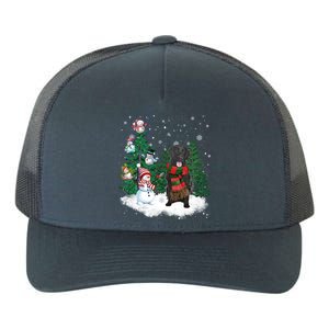 Flatcoated Retriever Dog Christmas Snow Xmas Tree Pajama Cool Gift Yupoong Adult 5-Panel Trucker Hat