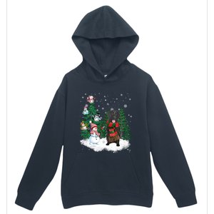 Flatcoated Retriever Dog Christmas Snow Xmas Tree Pajama Cool Gift Urban Pullover Hoodie