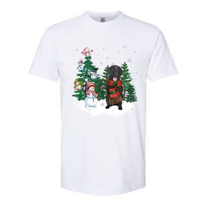 Flatcoated Retriever Dog Christmas Snow Xmas Tree Pajama Cool Gift Softstyle CVC T-Shirt