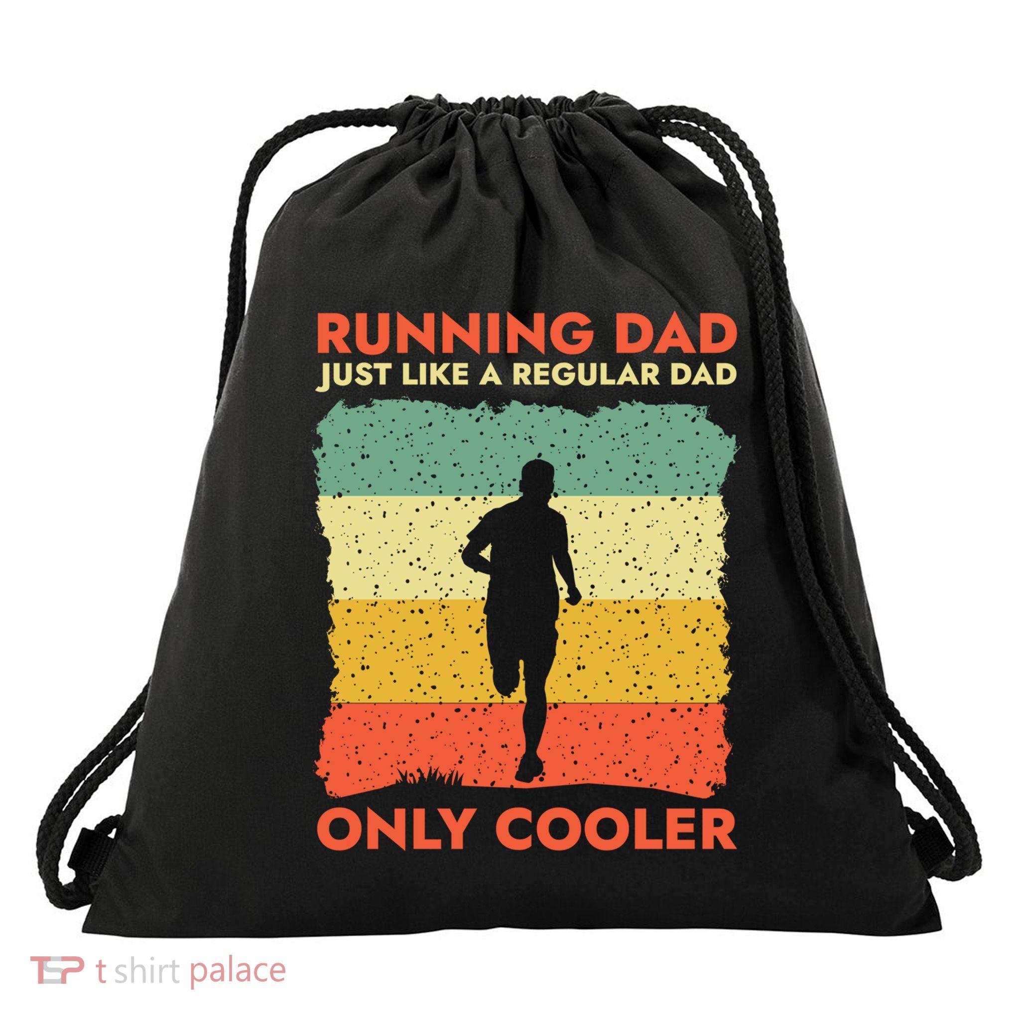 Funny Running Dad Marathon Runner Coach Marathoner Gift Drawstring Bag