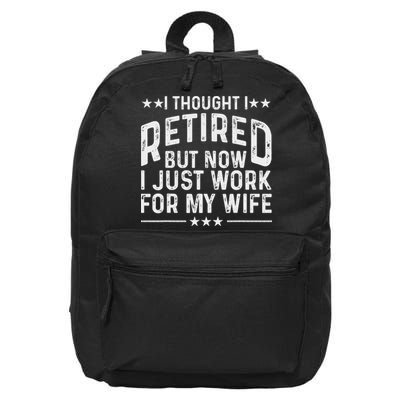 Funny Retirement Design For Retired Husband Dad Retirees 16 in Basic Backpack