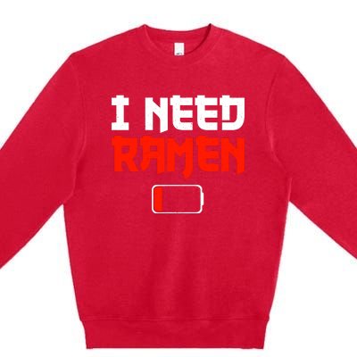 Funny Ra Design For Ra Noodles Lovers Premium Crewneck Sweatshirt