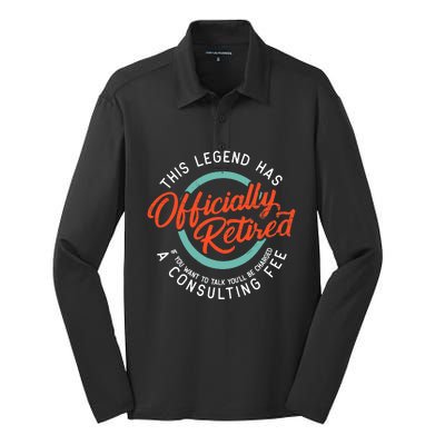 Funny Retired Design, Funny Retirement Tee, Funny Grandpa Silk Touch Performance Long Sleeve Polo