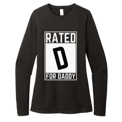 Funny Rated D For Daddy Dad Fathers Day Womens CVC Long Sleeve Shirt