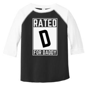 Funny Rated D For Daddy Dad Fathers Day Toddler Fine Jersey T-Shirt