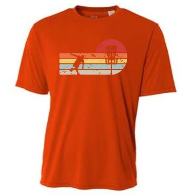 Funny Retro Disc Golf Frisbee Gift Cooling Performance Crew T-Shirt