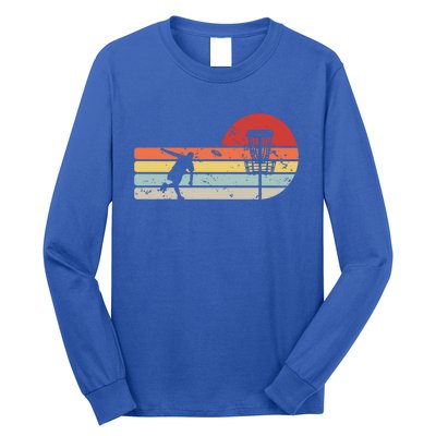 Funny Retro Disc Golf Frisbee Gift Long Sleeve Shirt